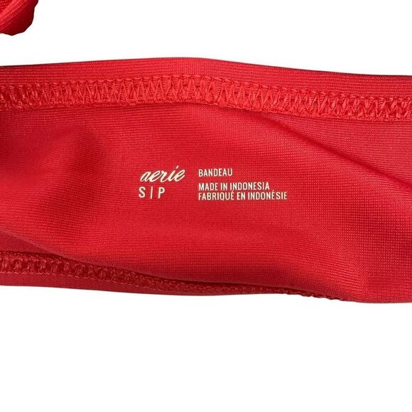 Aerie Bandeau Bikini Top Orange size Small NEW - Picture 4 of 7